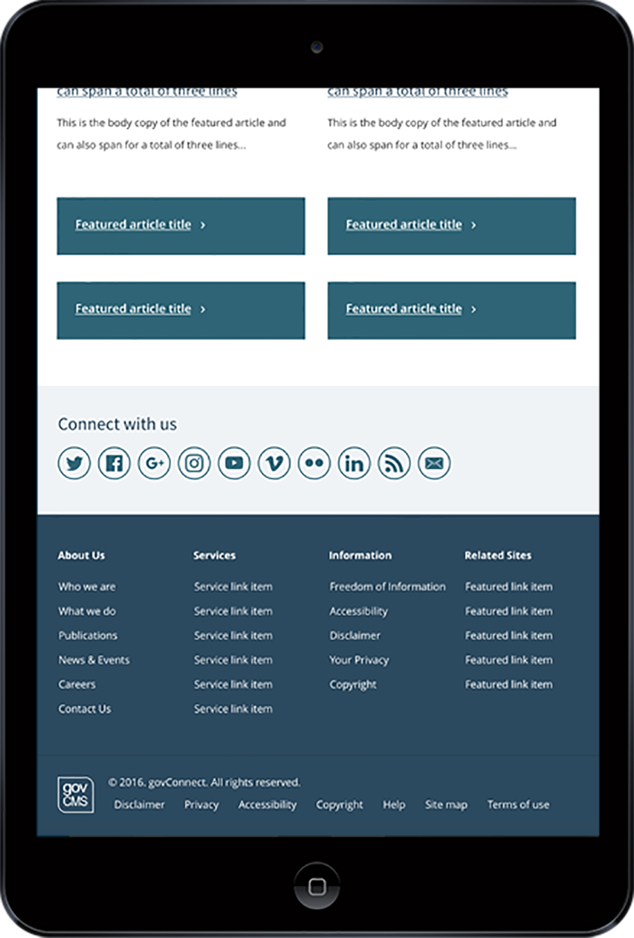 GovCMS - Tablet - Bottom Fold