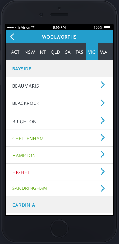 Victorian supermarket checks for agent