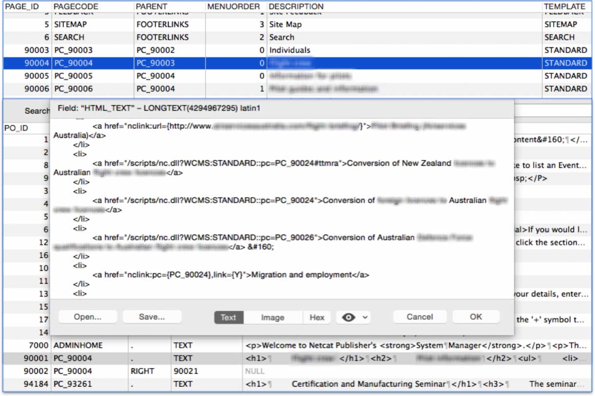 PAGEHEAD and PAGEOBJ tables PAGEHEAD and PAGEOBJ tables