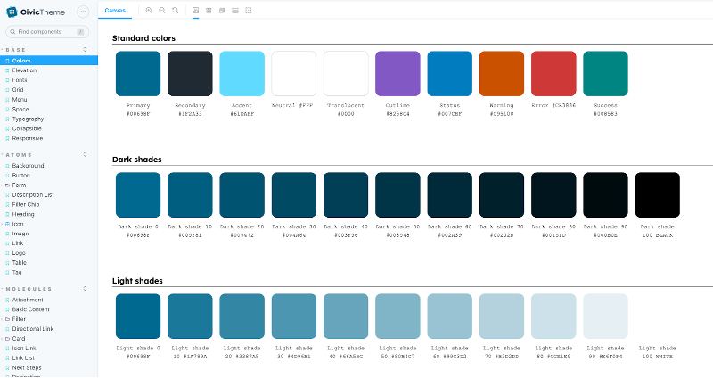 Storybook application that demonstrates branded Civic and custom components