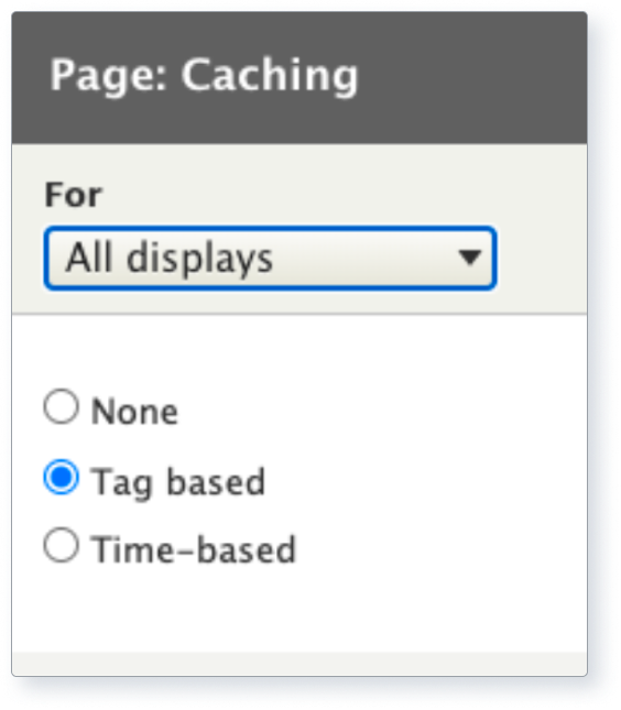 Screenshot of caching