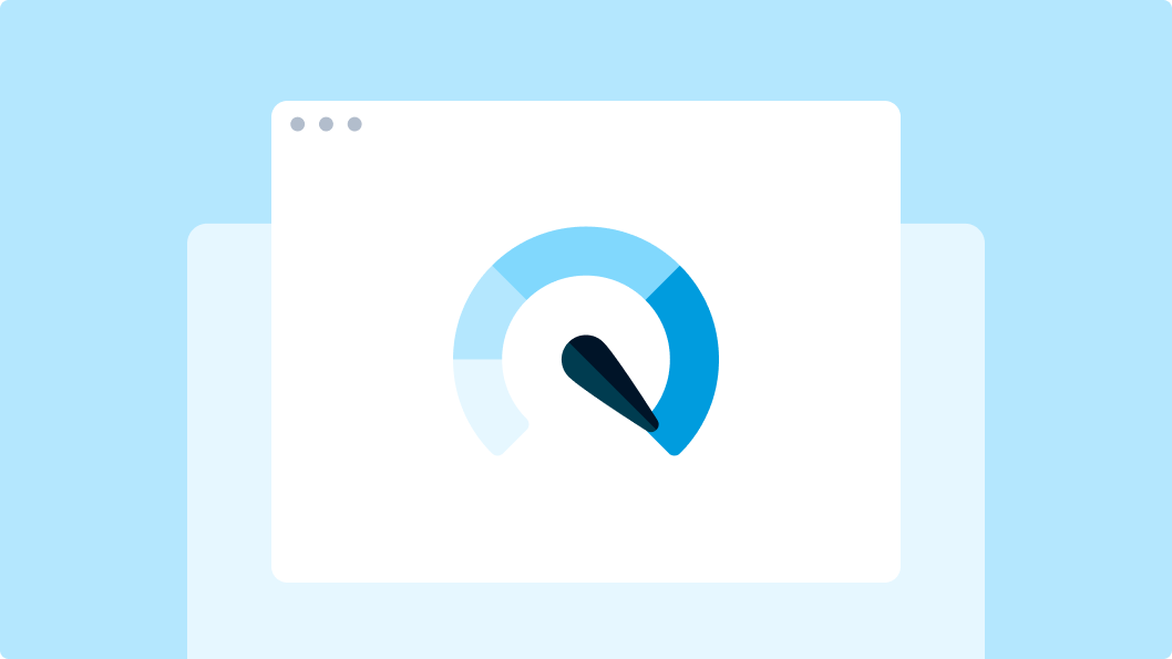 An illustration of a speedometer icon displayed on a browser tab, symbolizing robust performance and optimization features for enhancing speed and efficiency.